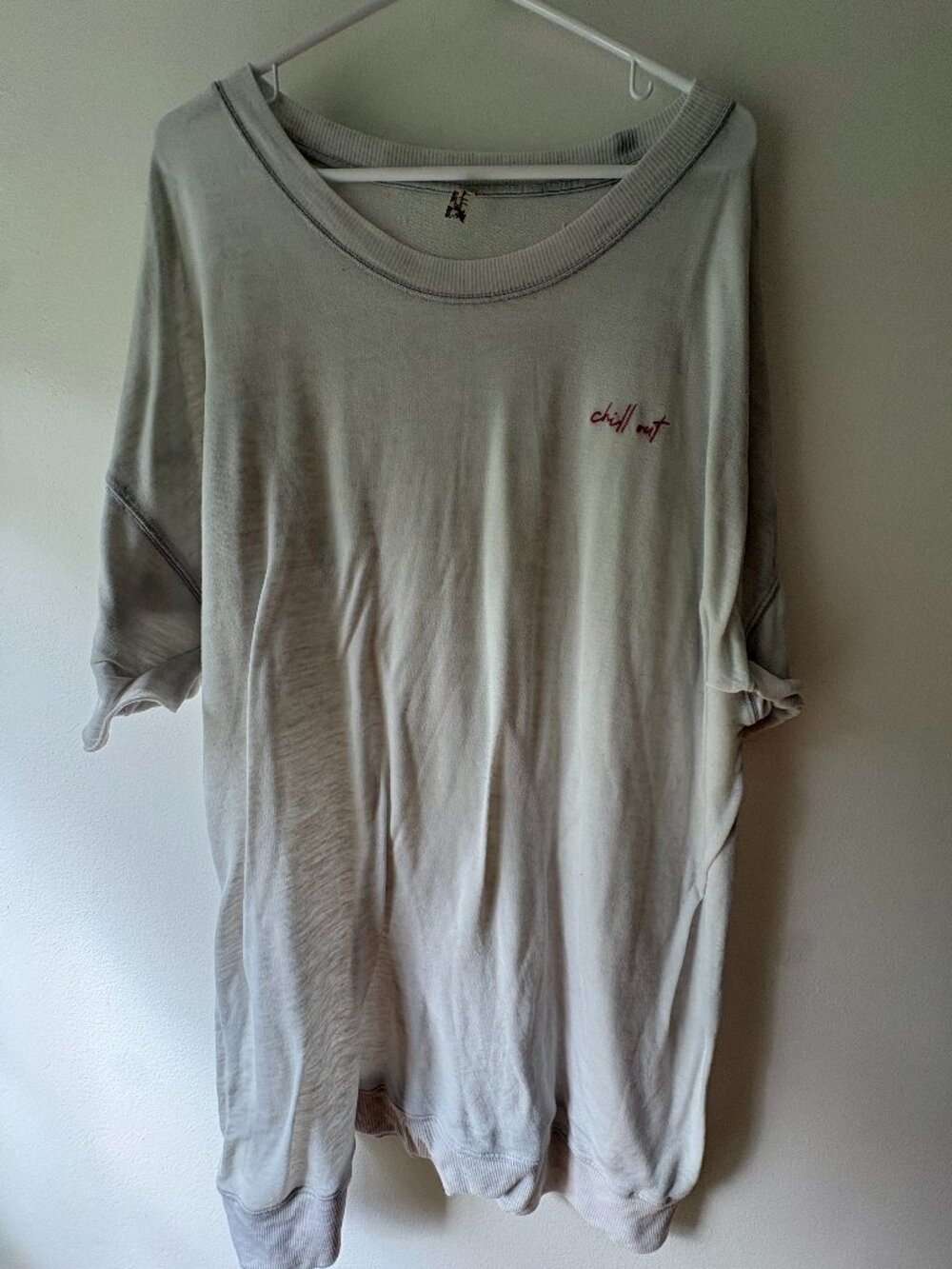 Intimately Free People Chill Out Embroidered Oversized Sleep Shirt Nightgown M